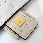 Fendi Medium Baguette Bag In White Grain Leather - Image 4