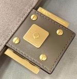 Fendi Medium Baguette Bag In Grey FF Canvas - Image 3