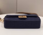 Fendi Medium Baguette Bag In Blue FF Canvas - Image 6