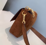 Fendi Medium Baguette Bag In Brown Suede Leather - Image 3