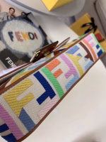 Fendi Baguette Medium Bag In Multicolour Canvas - Image 2