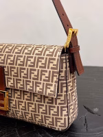 Fendi Medium Baguette 1997 Bag In Beige Split Leather - Image 8
