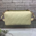 Fendi Beige FF Motif Large Baguette Bag - Image 8
