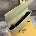 Fendi Beige FF Motif Large Baguette Bag - Image 4