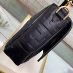 Fendi Black FF Motif Large Baguette Bag - Image 7