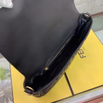 Fendi Black FF Motif Large Baguette Bag - Image 2