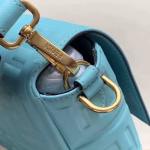 Fendi Pale Blue FF Motif Large Baguette Bag - Image 8