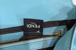 Fendi Pale Blue FF Motif Large Baguette Bag - Image 5