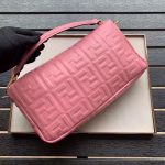 Fendi Pink FF Motif Large Baguette Bag - Image 6