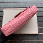 Fendi Pink FF Motif Large Baguette Bag - Image 7