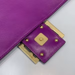 Fendi Purple FF Motif Large Baguette Bag - Image 6