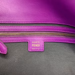 Fendi Purple FF Motif Large Baguette Bag - Image 4