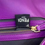 Fendi Purple FF Motif Large Baguette Bag - Image 3