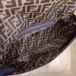 Fendi Baguette Large Bag In FF Fabric With Black Trim - Image 5