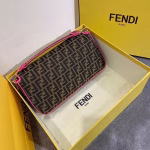 Fendi Baguette Large Bag In FF Fabric With Pink Trim - Image 7