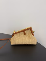 Fendi First Small Bag In Black Nappa Leather with Python F - Image 3