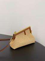 Fendi First Small Bag In Black Nappa Leather with Python F - Image 7