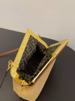 Fendi First Small Bag In Black Nappa Leather with Python F - Image 5