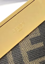 Fendi Medium First Bag In Natural Python Leather - Image 4