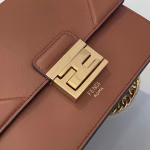 Fendi Small Kan U Bag In Brown Calfskin - Image 5