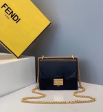 Fendi Small Kan U Bag In Black Calfskin - Image 7