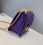 Fendi Small Kan U Bag In Purple Calfskin - Image 6