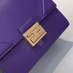 Fendi Small Kan U Bag In Purple Calfskin - Image 3