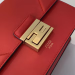 Fendi Small Kan U Bag In Red Calfskin - Image 3
