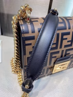 Fendi Small Kan U Bag In Calfskin Embossed With FF - Image 5
