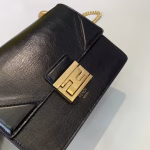 Fendi Small Kan U Bag In Black Glossy Lambskin - Image 3