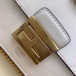 Fendi Small Kan U Bag In White Glossy Lambskin - Image 8