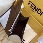 Fendi Small Kan U Bag In White Glossy Lambskin - Image 5