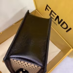 Fendi Small Kan U Bag In Beige Perforated Calf Leather - Image 6
