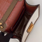 Fendi Small Kan U Bag In White Perforated Calf Leather - Image 4