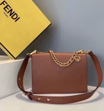 Fendi Kan U Bag In Brick Red Calfskin - Image 3