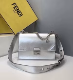 Fendi Kan U Bag In Mirror-effect Silver Leather - Image 5