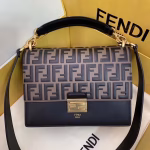Fendi Kan U FF Flap Bag In Brick Red Calfskin - Image 8