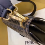 Fendi Kan U FF Flap Bag In Brick Red Calfskin - Image 2