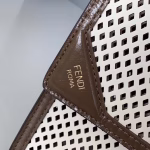 Fendi Kan U Bag In White Perforated Calf Leather - Image 6