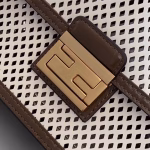 Fendi Kan U Bag In White Perforated Calf Leather - Image 4
