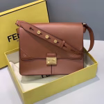 Fendi Large Kan U Bag In Brick Red Calfskin - Image 6