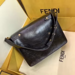 Fendi Large Kan U Bag In Black Glossy Lambskin - Image 8