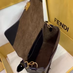 Fendi Large Kan U Bag In Black Glossy Lambskin - Image 5