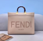 Fendi Sunshine Medium Shopper Bag In Beige Calfskin - Image 7