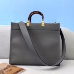Fendi Sunshine Medium Shopper Bag In Grey Calfskin - Image 2