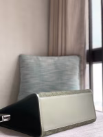 Fendi Sunshine Medium Shopper Bag In Green FF Fabric - Image 3