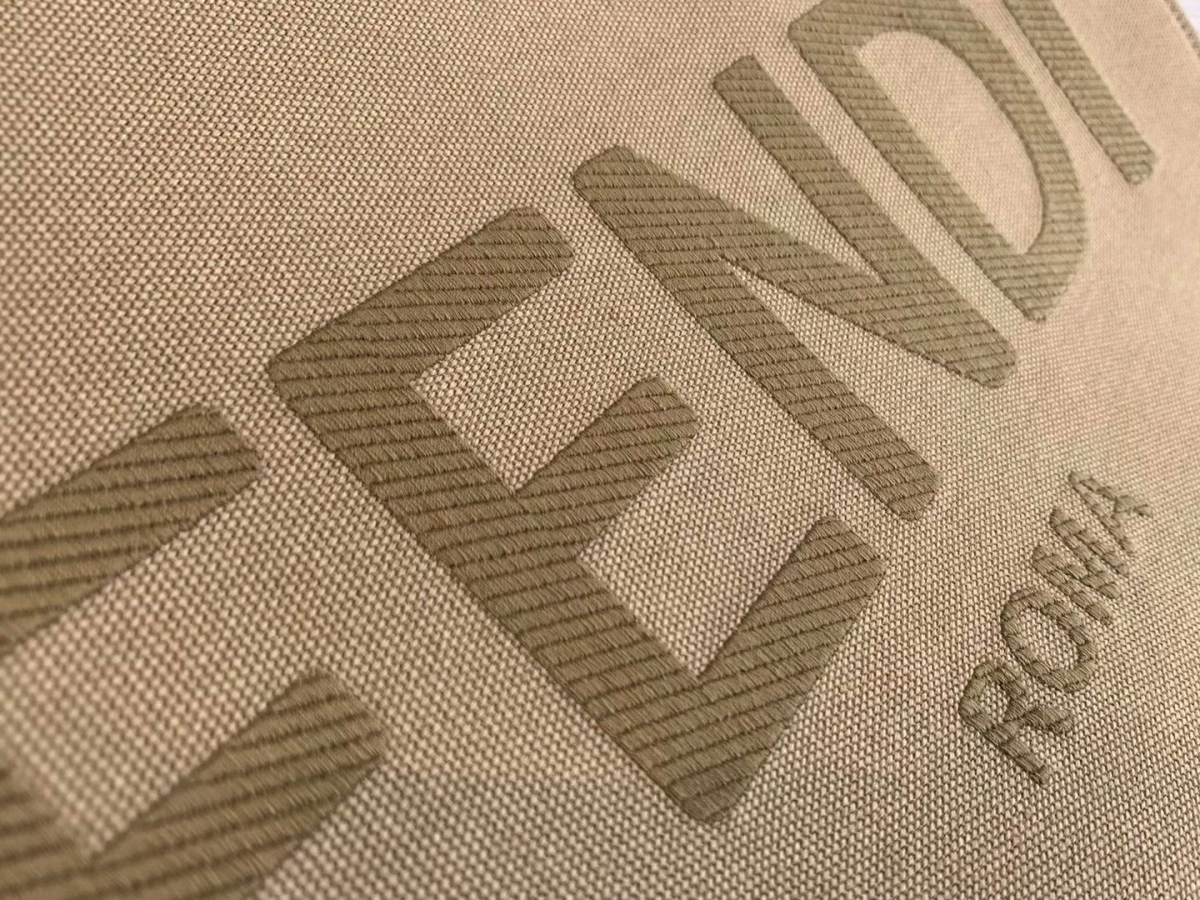 Fendi Sunshine Medium Shopper Bag In Beige Canvas - Image 6