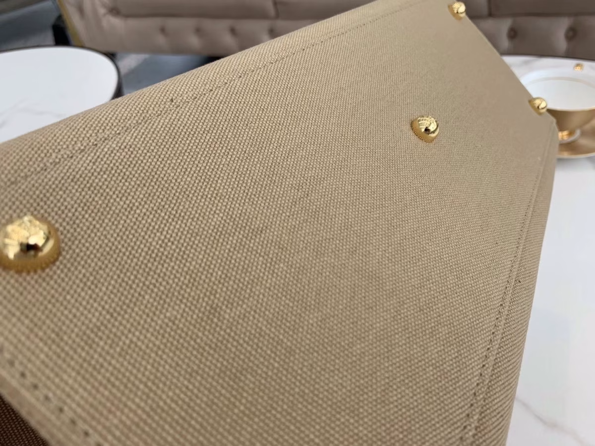 Fendi Sunshine Medium Shopper Bag In Beige Canvas - Image 8