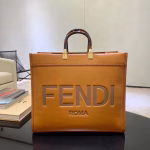 Fendi Sunshine Shopper Bag In Brown Calfskin - Image 2