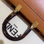 Fendi Sunshine Shopper Bag In Brown Calfskin - Image 5